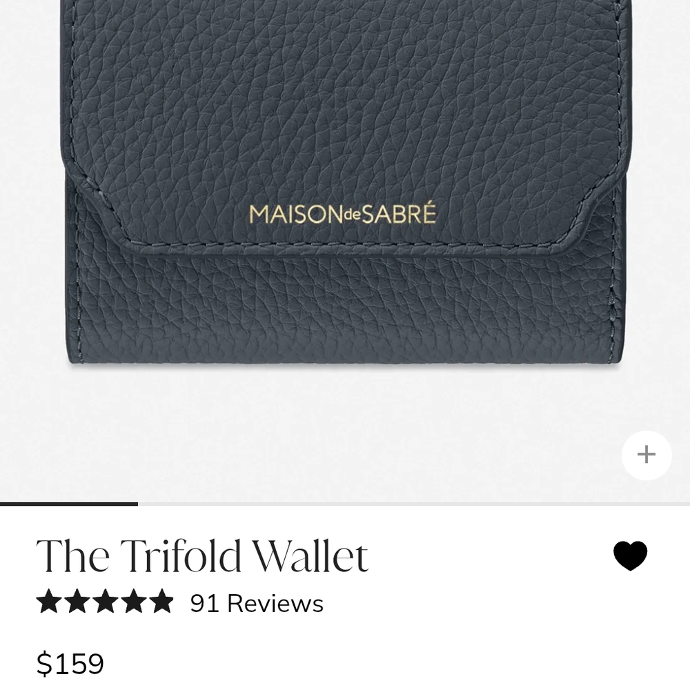 Maison de Sabré Black Trifold Wallet